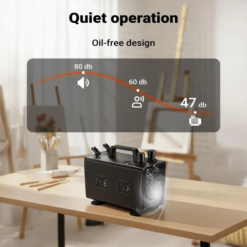 Compresseur aérographe Wiltec pour modélisme et peinture de précision