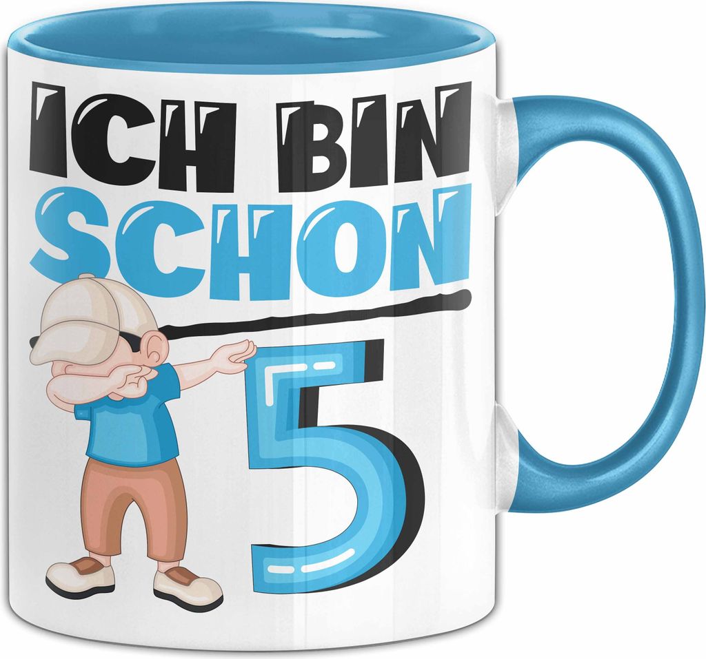 5. Geburtstag Geschenk Tasse Becher Jungs Dab Produktbild 