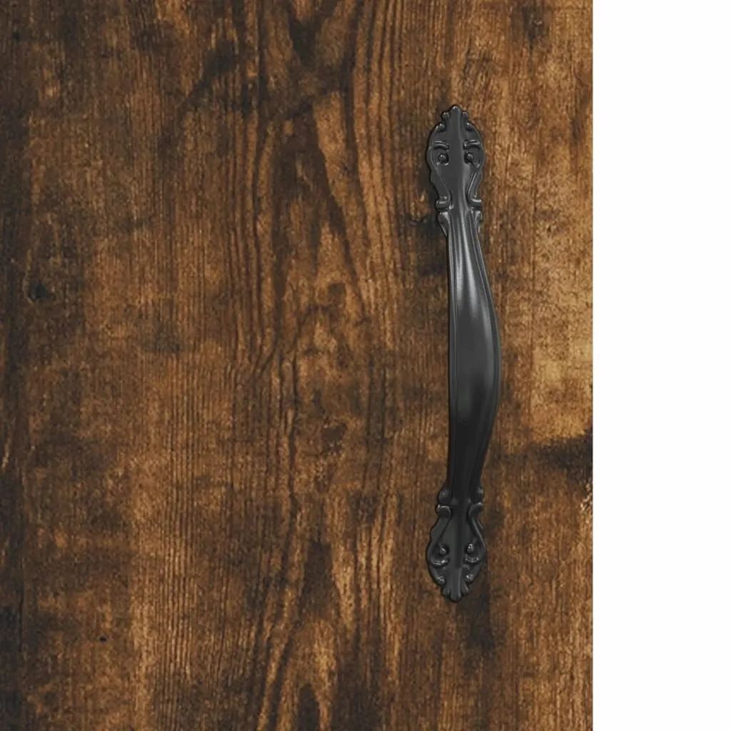 Armadietto Pensile Refined In Rovere Fumo – 69,5x34x90 Cm, 8 Scomparti, In Multistrato Robusto