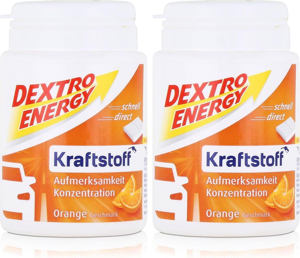 Dextro Energy Kraftstoff Orange 68g / Mini Traubenzucker-Täfelchen (2er Pack)