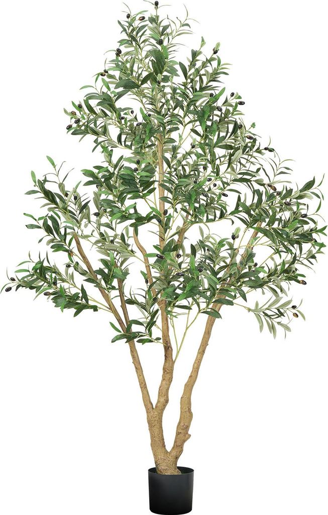 VEVOR Olivier artificiel, 1,8 m, avec pot noir, arbre Image du produit 