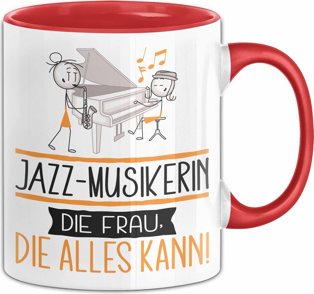 Jazz-Musikerin Geschenk Tasse Becher Die Frau Die Allen Produktbild 