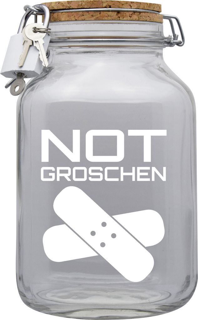 Spardose Geld Geschenk Ideen Not Groschen Transparent Größe XXL 3 Liter
