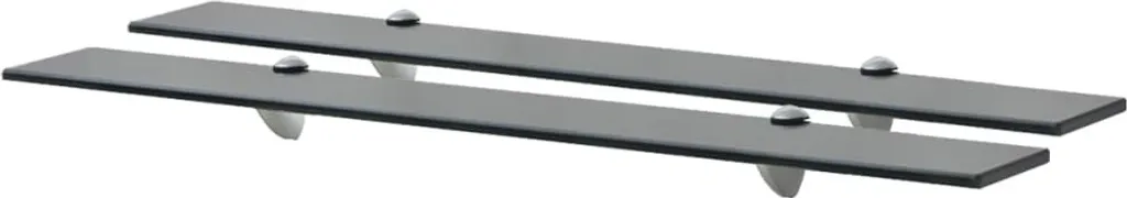 Set 2 Mensole Sospese Vetro 80cm - Design Moderno The Living Store