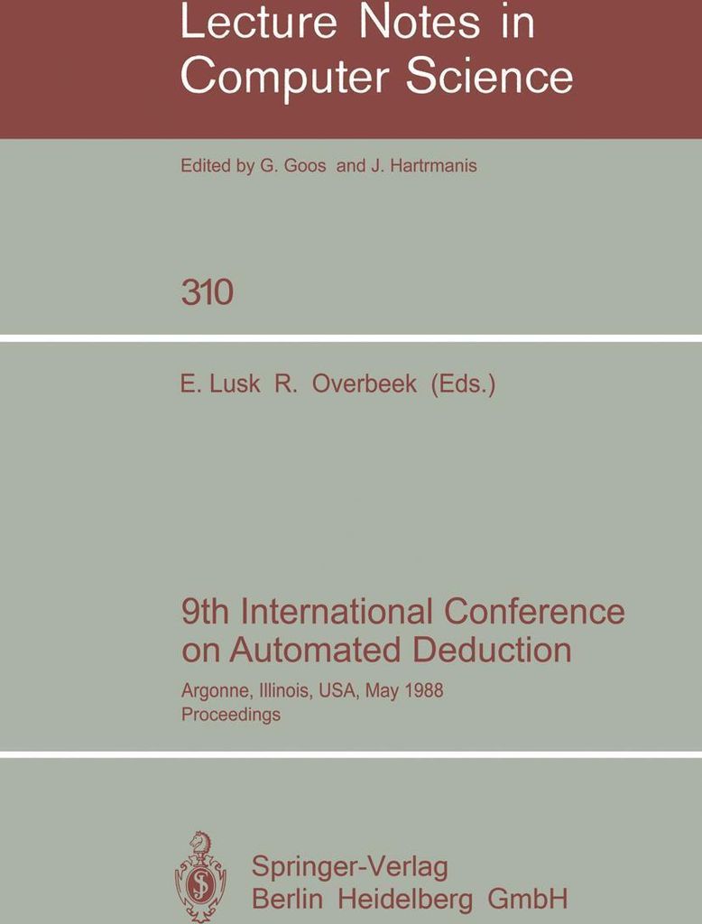 9th International Conference on Automated Deduction