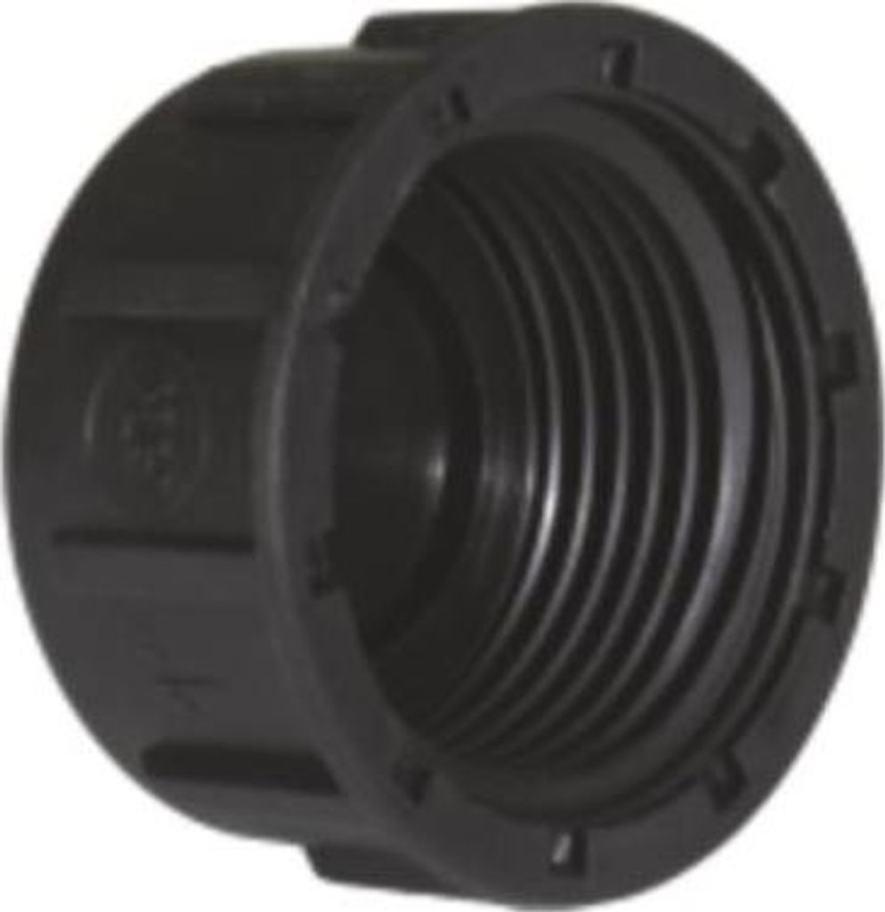 PP Gewindefitting Schwarz PN10 Fittings, Endkappe IG 3/4" Produktbild 