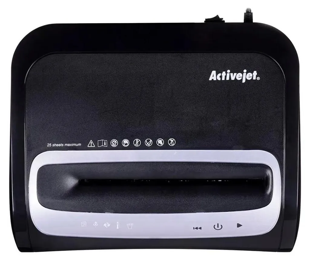 Broyeur de papier Activejet ASH-2502C compact avec corbeille de 15L - 10