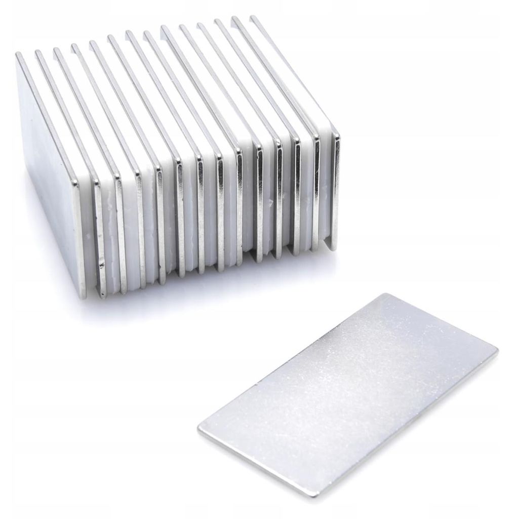 Top Magnesy - 50 Stück Neodym Magnete 40x20x1 mm N38 - extra starke Haftmagnete für Montage, Werkstatt & Industrie