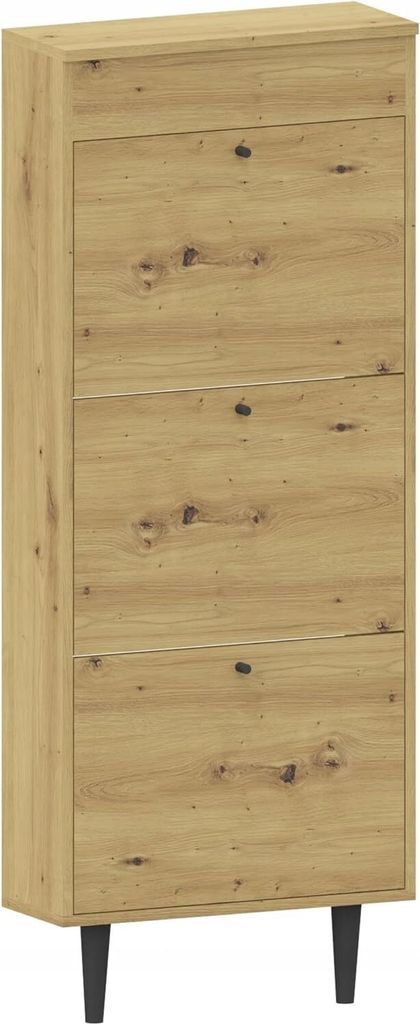 MATKAM Dotti 531 Schuhschrank in moderner Skandi-Optik| Ausklappbare Schuhablage, zusätzlicher Stauraum mit Einer Klapptür| Wandmontage, Artisan ...