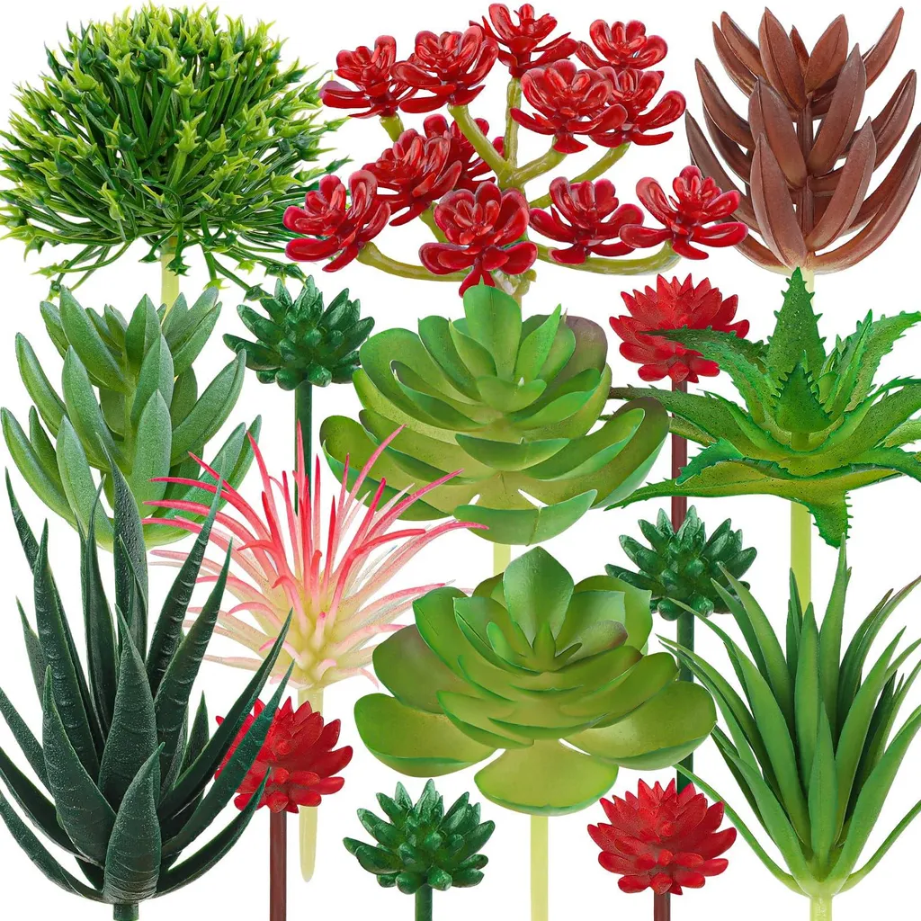 Plantes succulentes artificielles pour déco bureau et salle de bains