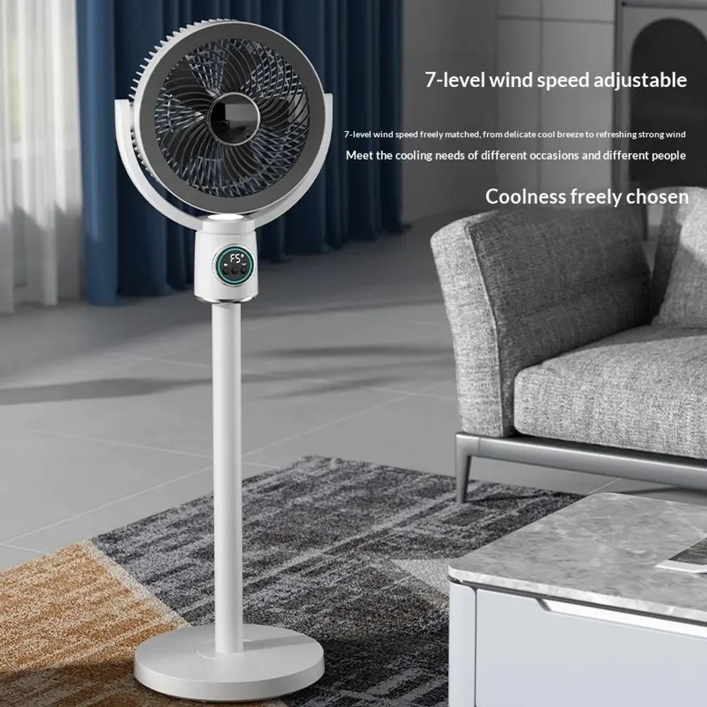 Circulateur d'air F-288 basse consommation 5W - Design blanc élégant