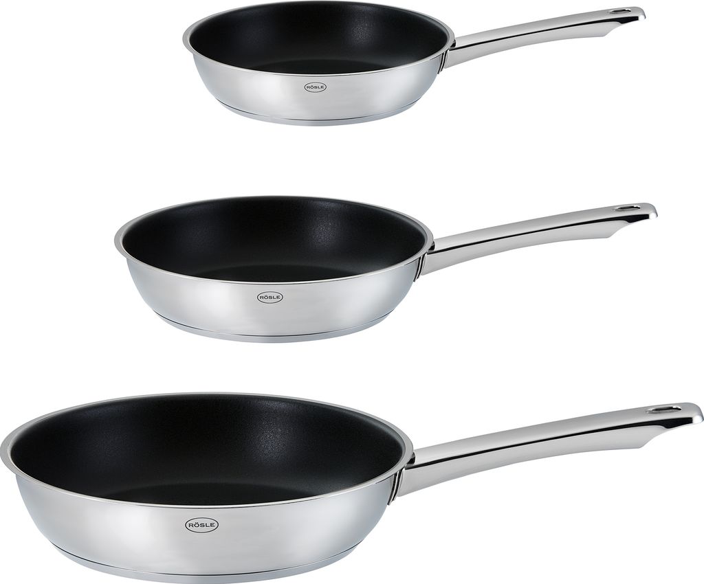 RÖSLE Pfannen-Set MOMENTS 3-tlg. Ø 20, 24, 28 cm PTFE ProPlex