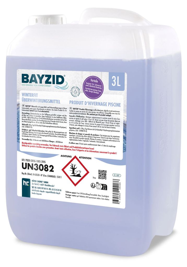 1x3 L BAYZID® Winterfit Überwinterungsmitte gegen Algen und Produktbild 
