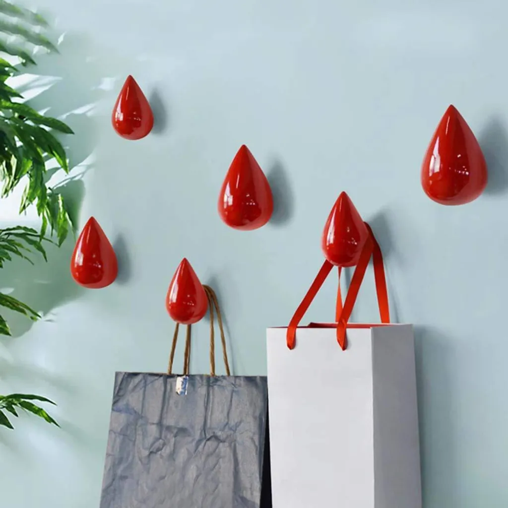Patère goutte d'eau pour chambre et salon, décoration murale moderne x2