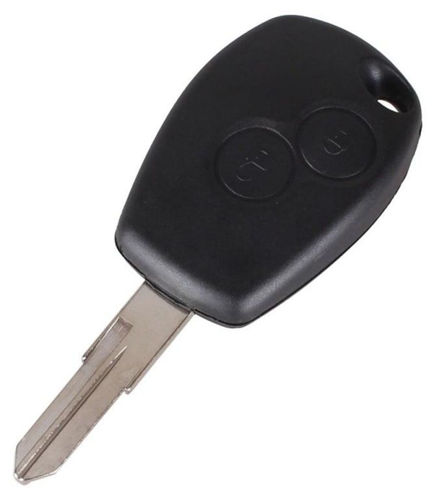 Techstar -Autoschlüsselgehäuse, kompatibel mit Renault Clio, Megane, Modus, Espace, Laguna, Scenic, Dacia Logan, Duster, Sandero, 2 Tasten, VAC102