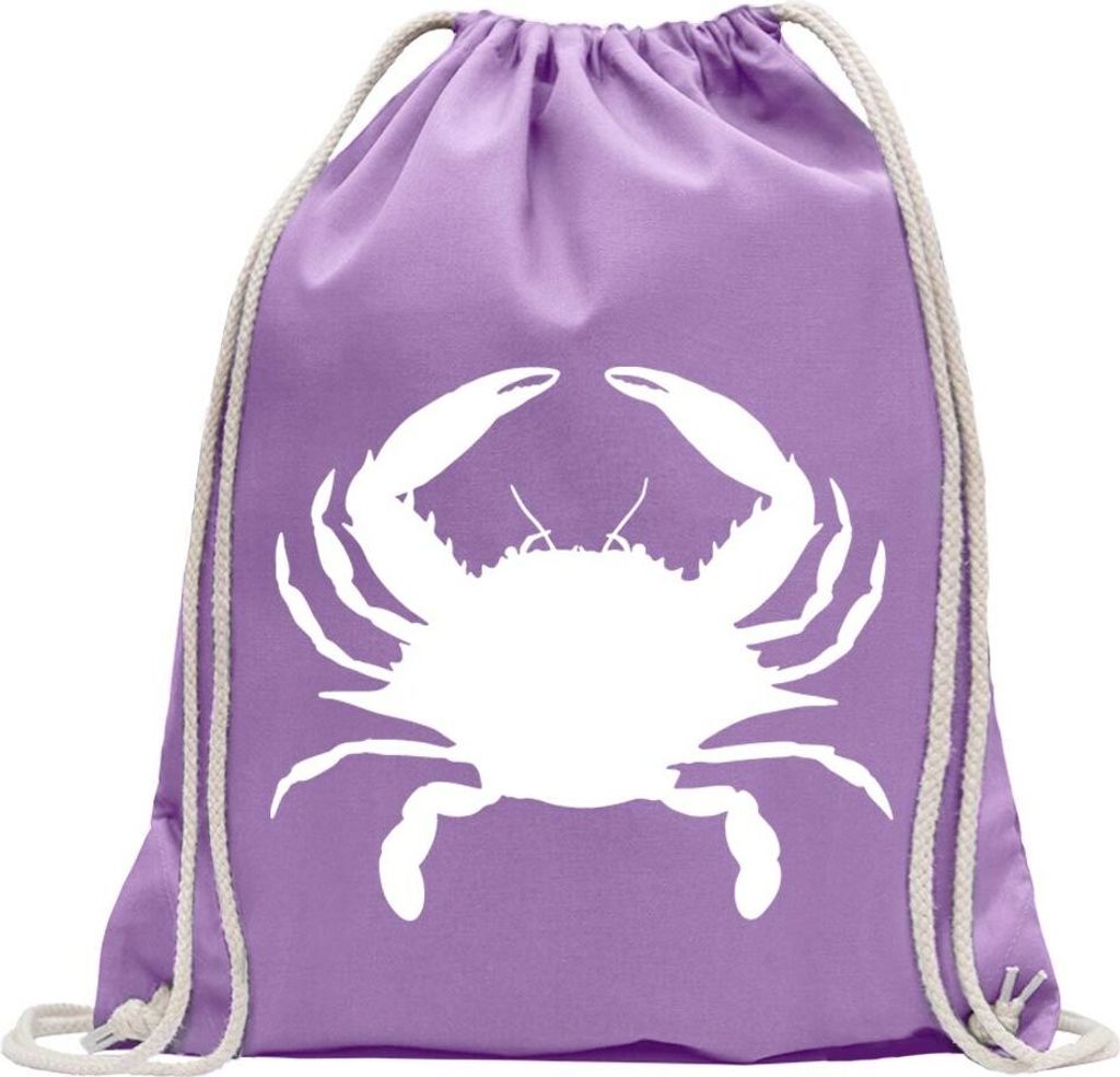 Kiwistar - Turnbeutel - lavendel - Krebs Cancer - Fun Rucksack Sport Beutel Gymsack Baumwolle mit Ziehgurt