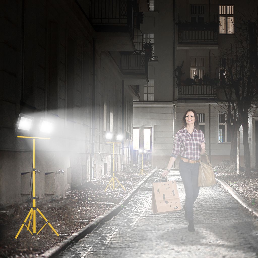 LZQ LED naświetlacz budowlany 100W naświetlacz naświetlacz Zdjęcie produktu 12