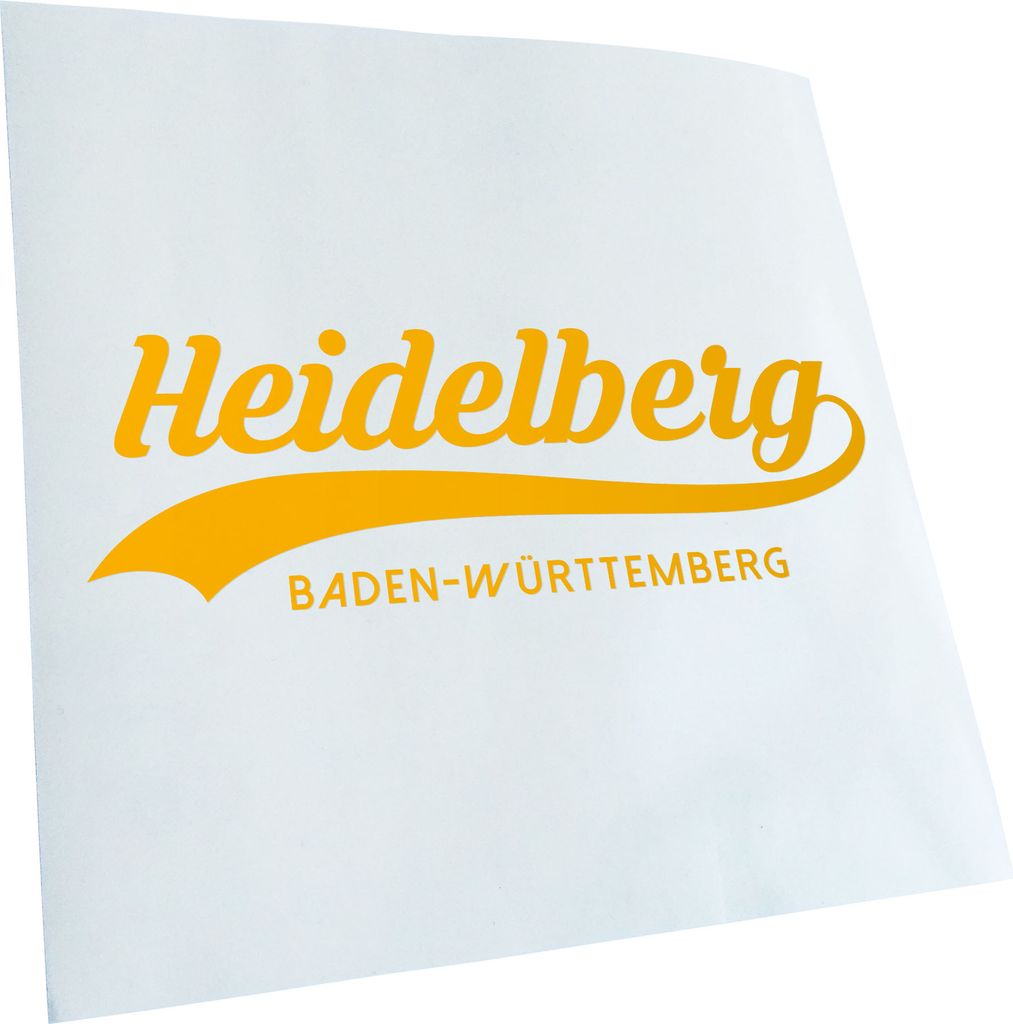 Kiwistar - Autoaufkleber - Heidelberg Baden-Württemberg - Weiss - 20x7cm - Aufkleber für Auto, Laptop, Fahrrad, LKW, Motorrad mehrfarbig JDM Deca...