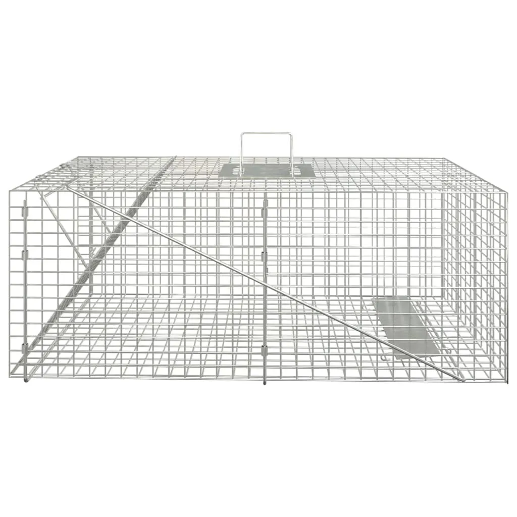 vidaXL Piège vivant 64,5x25x26,5 cm en fer galvanisé - Cage capture