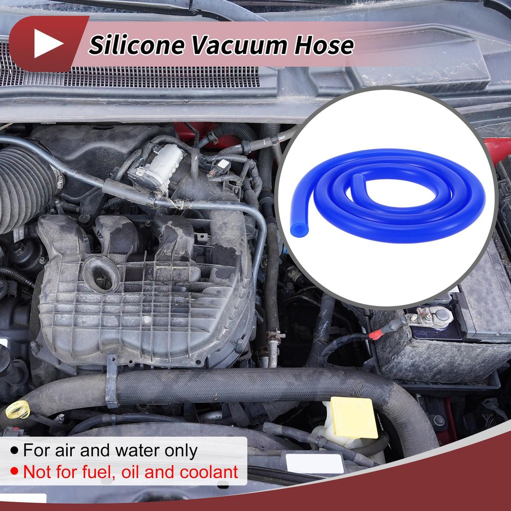 1 Stück für Luft- und Wassersilikon-Vakuumschlauch Hochtemperatur-Automobil-Vakuumschlauch 3,3 Fuß 5/16" 8mm ID 2,5mm Dicke Blau 130PSI Maximald...