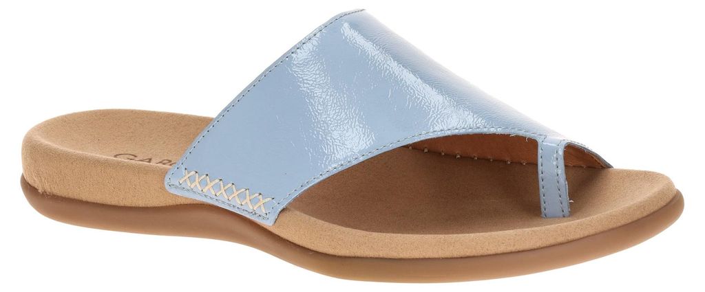 Gabor 83.700 Damen Pantoletten - Zehentrenner Pantolette blau NEU
