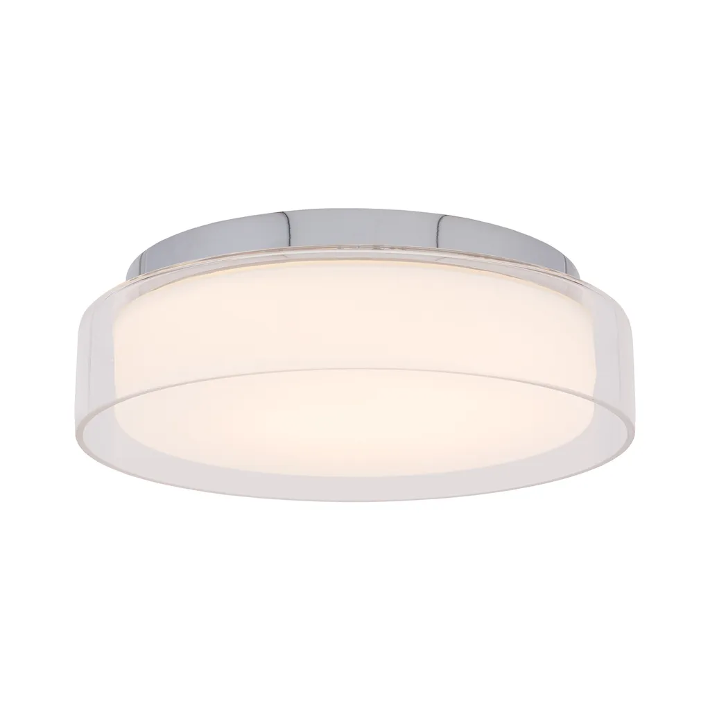 Plafonnier LED Anti-Humidité IP44 Chrome pour Éclairage Sans Buée