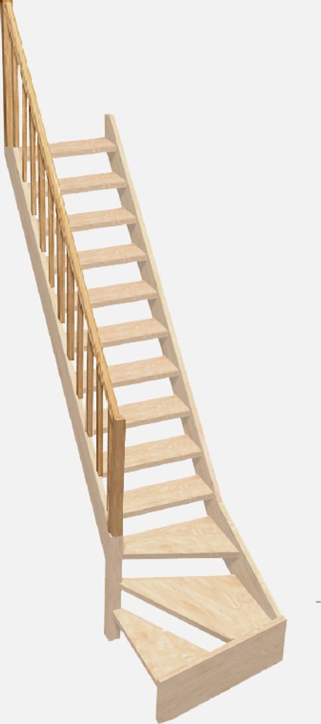 Normandie - Geländerbrüstungen für viertelgewendelte Treppe Produktbild 