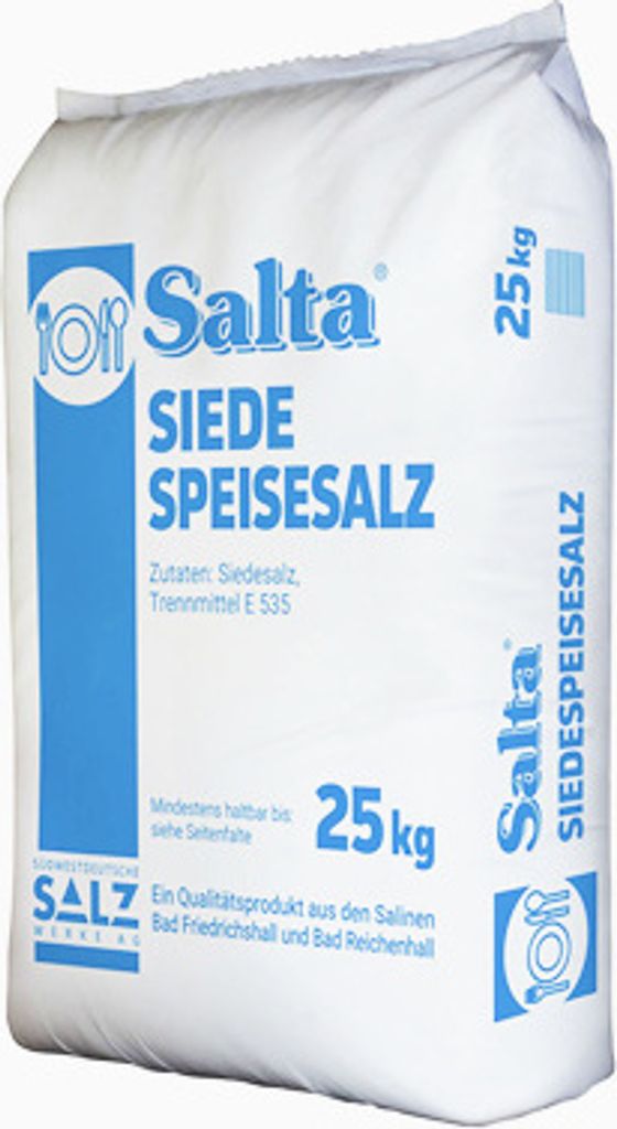 Salz, Salta Siede-Speisesalz,  25kg Sack Produktbild 