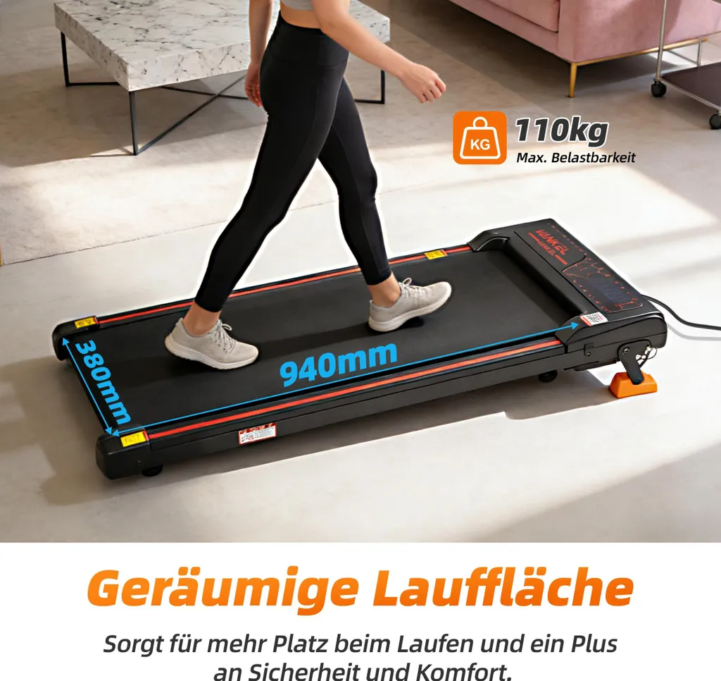 Tapis de marche pour bureau avec application et télécommande sans fil