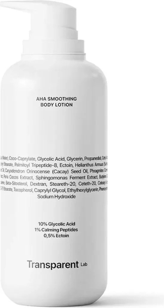 Lait Corps Exfoliant aux AHA Transparent Lab Soin Lissant Doux 400 ml