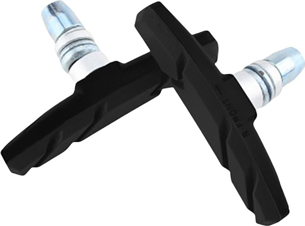 INF 2er-Pack Fahrradbremsbeläge Aluminiumlegierung & Gummi Schwarz