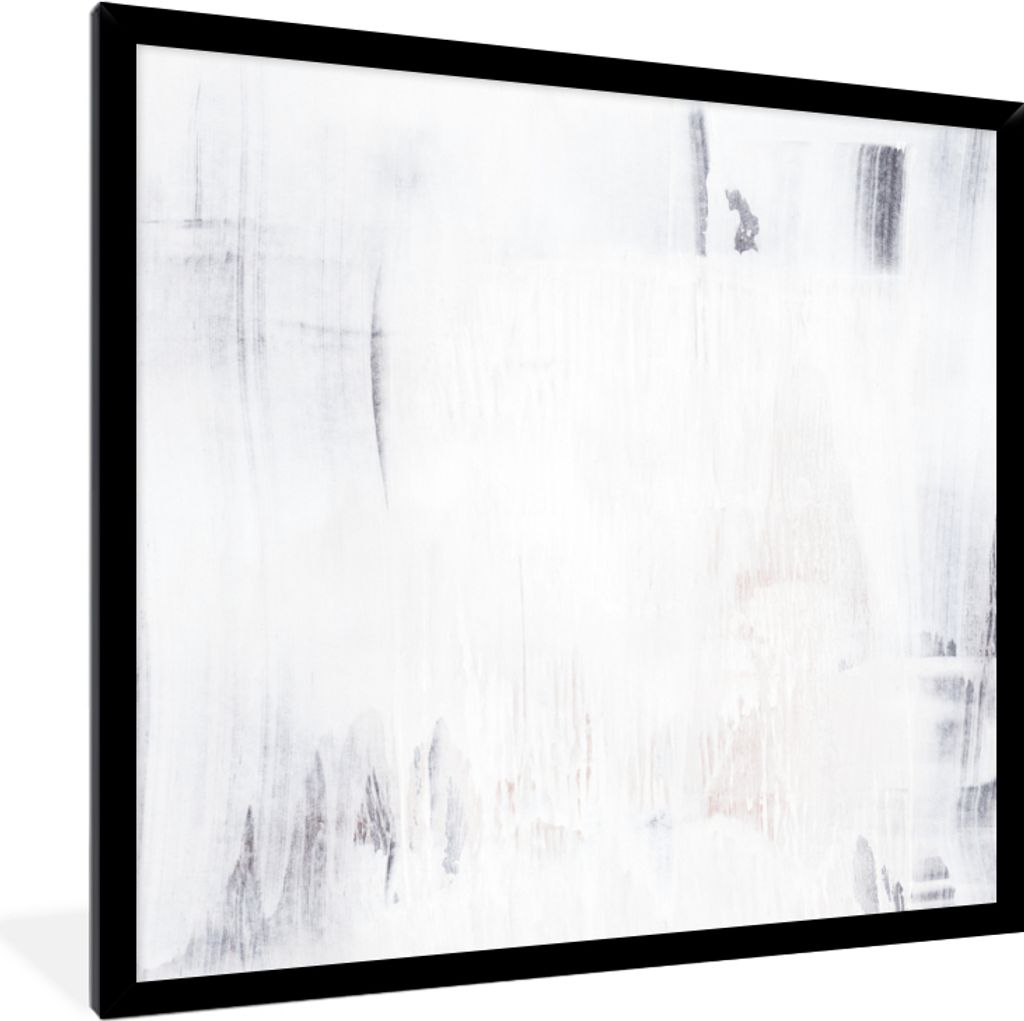 MuchoWow Gerahmtes Poster Acrylfarbe - Entwurf 40x40 cm - Poster mit Schwarzem Bilderrahmen Wandposter Rahmen Foto Bilder - Mit Rahmen - Wanddeko...