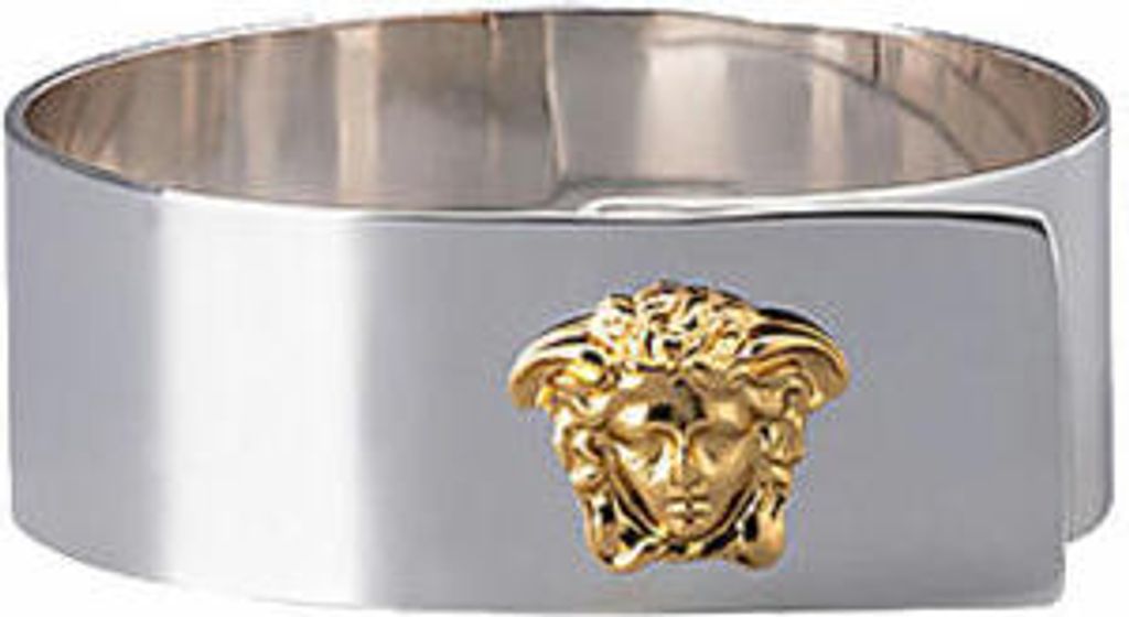 Rosenthal Versace Serviettenring Medusa Silver-Gold, Metall, 5 x 4 cm, 69201-321642-05001