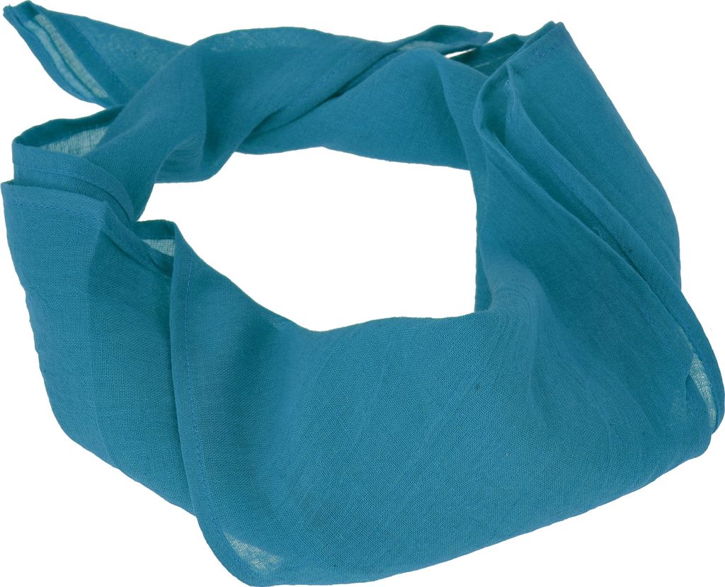 Indisches Baumwolltuch, Schal, Leichter Baumwollschal 50*50 cm - Petrol, Uni, Blau, Baumwolle, Sarongs & Tücher