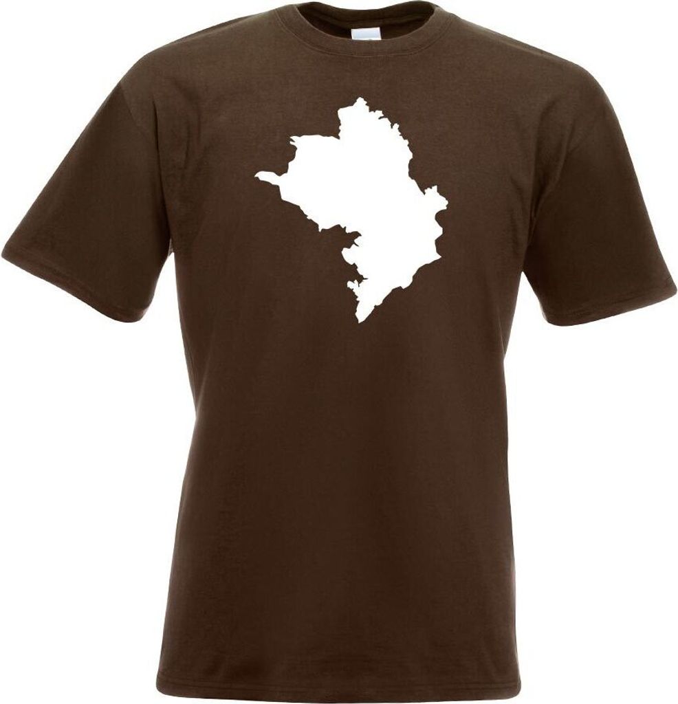 Kiwistar - T-Shirt - Chocolate - Bergkarabach Umriss Kontur Herren Funshirt Bedruckt Design Sprüche Spruch Motive - mit Motiv Bedruckt - Funshirt ...