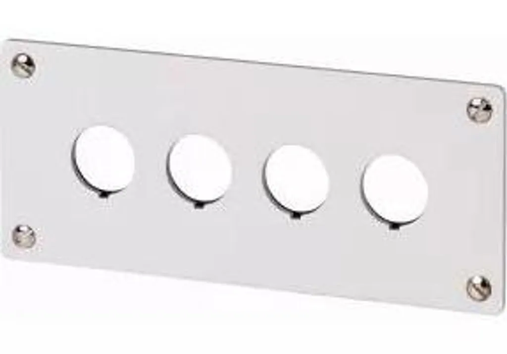 Installer 4 boutons M22 avec la plaque de montage Eaton 216545 grise