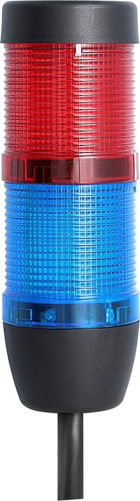 STEX24 Signalsäule blau-rot, 50mm, 24V AC/DC, LED-Blinklicht Kabel 2,5 Meter, SS50-OB2/24 154 Anschlusstechnik: