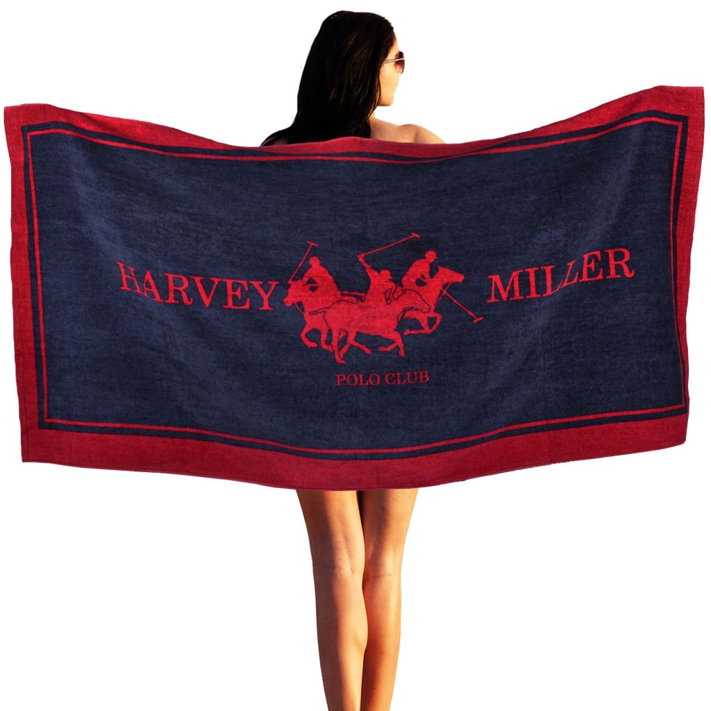 EG|Harvey Miller Polo Club 140 x 70 Strandtuch mit Gymbag Produktbild 