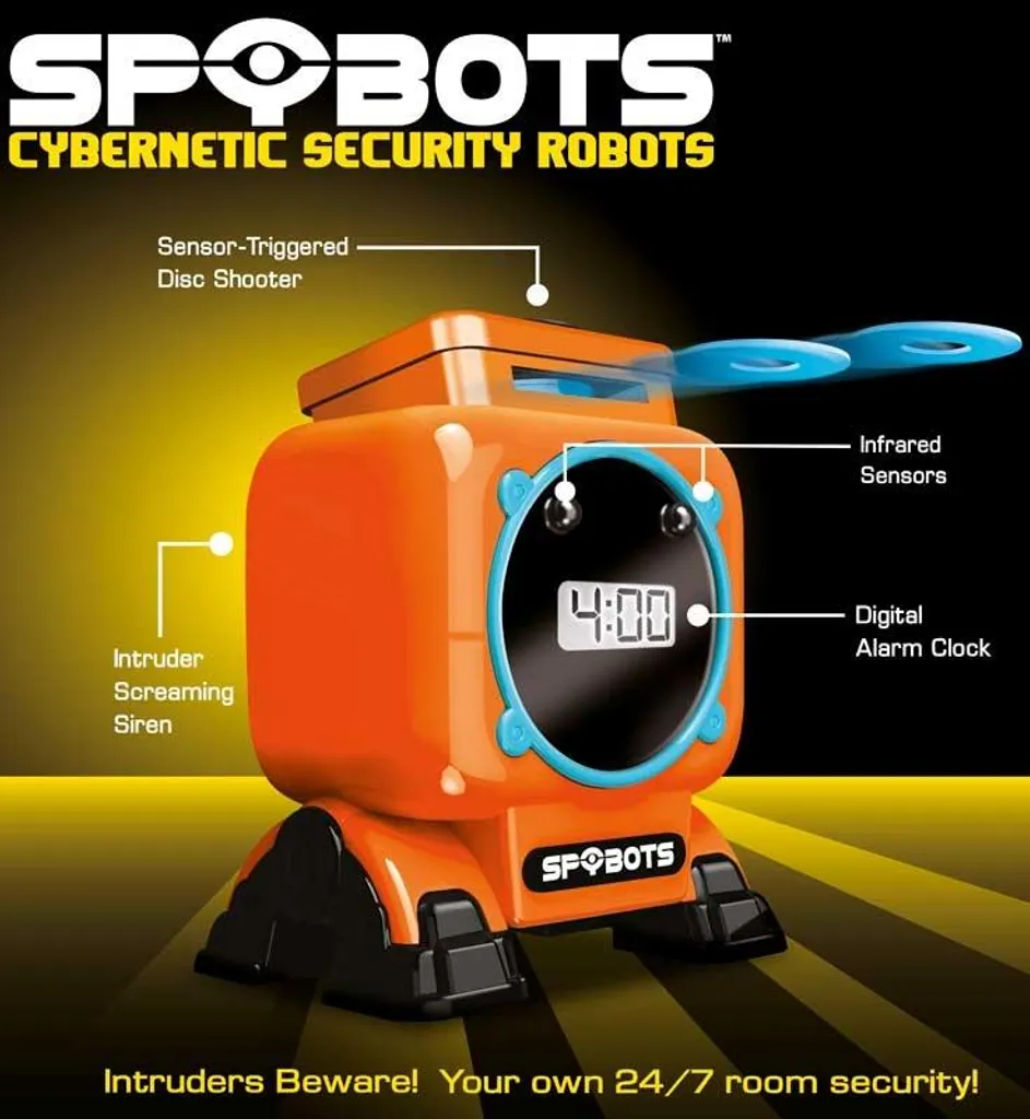 Clockbot Spybot Multicolore : Jouet en carton rigide pour apprendre