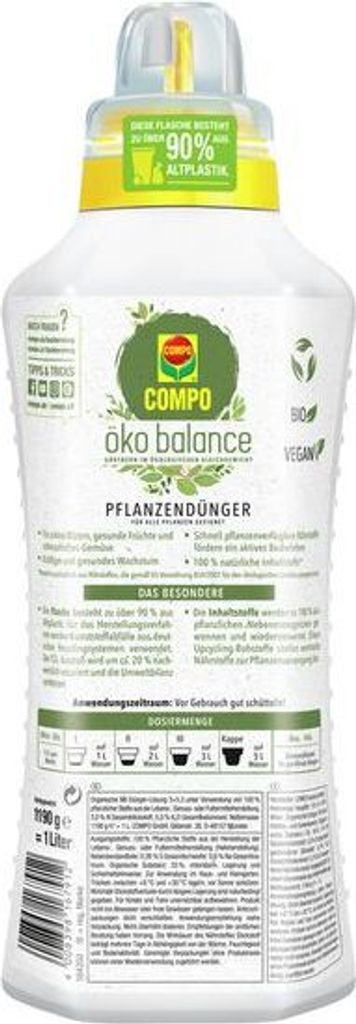 COMPO ko balance Pflanzendnger 1 Liter Dnger