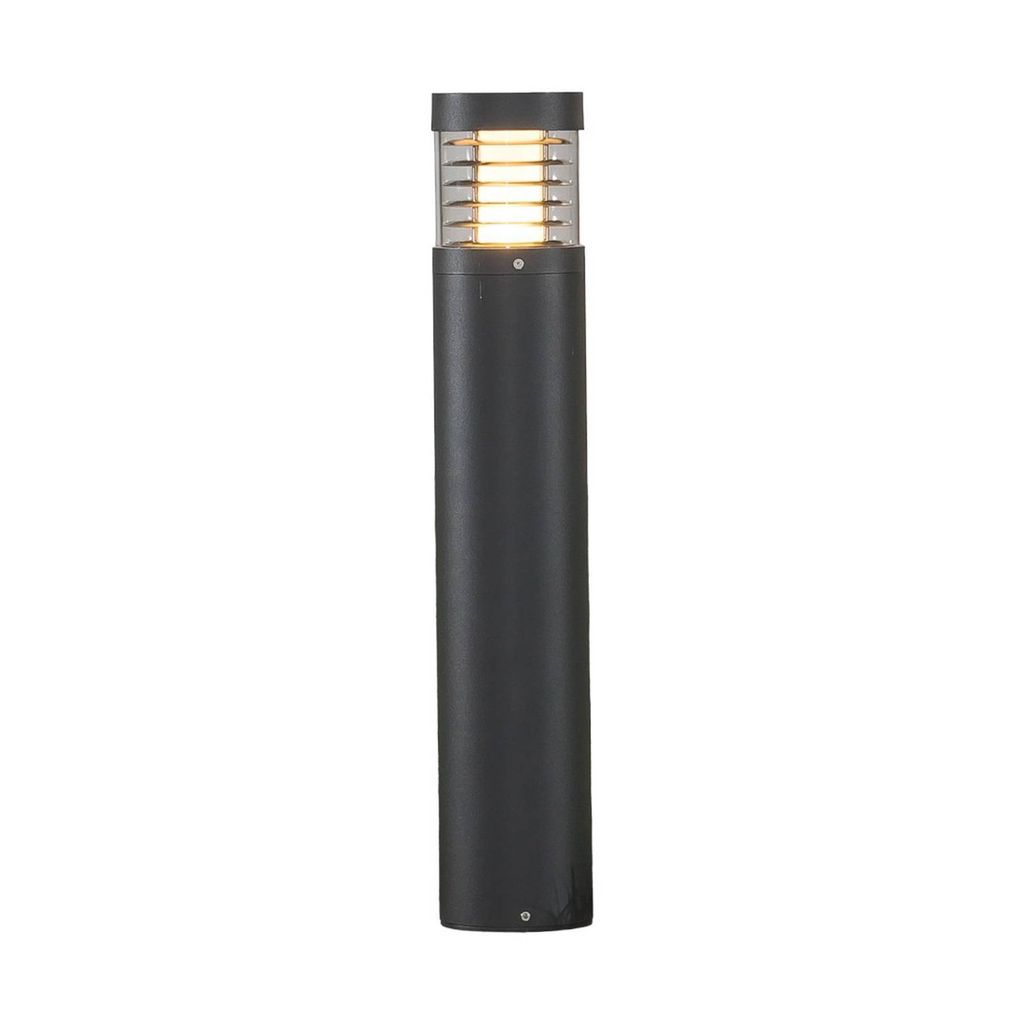 Lucande LED-Wegelampe Lucius, 65cm, anthrazit, Metall, IP54 Produktbild 