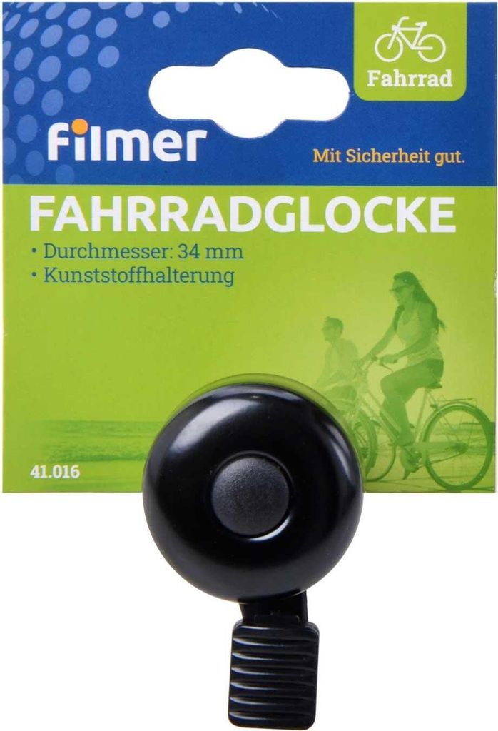 Filmer 41016 MTB Fahrradglocke Mini schwarz Produktbild 