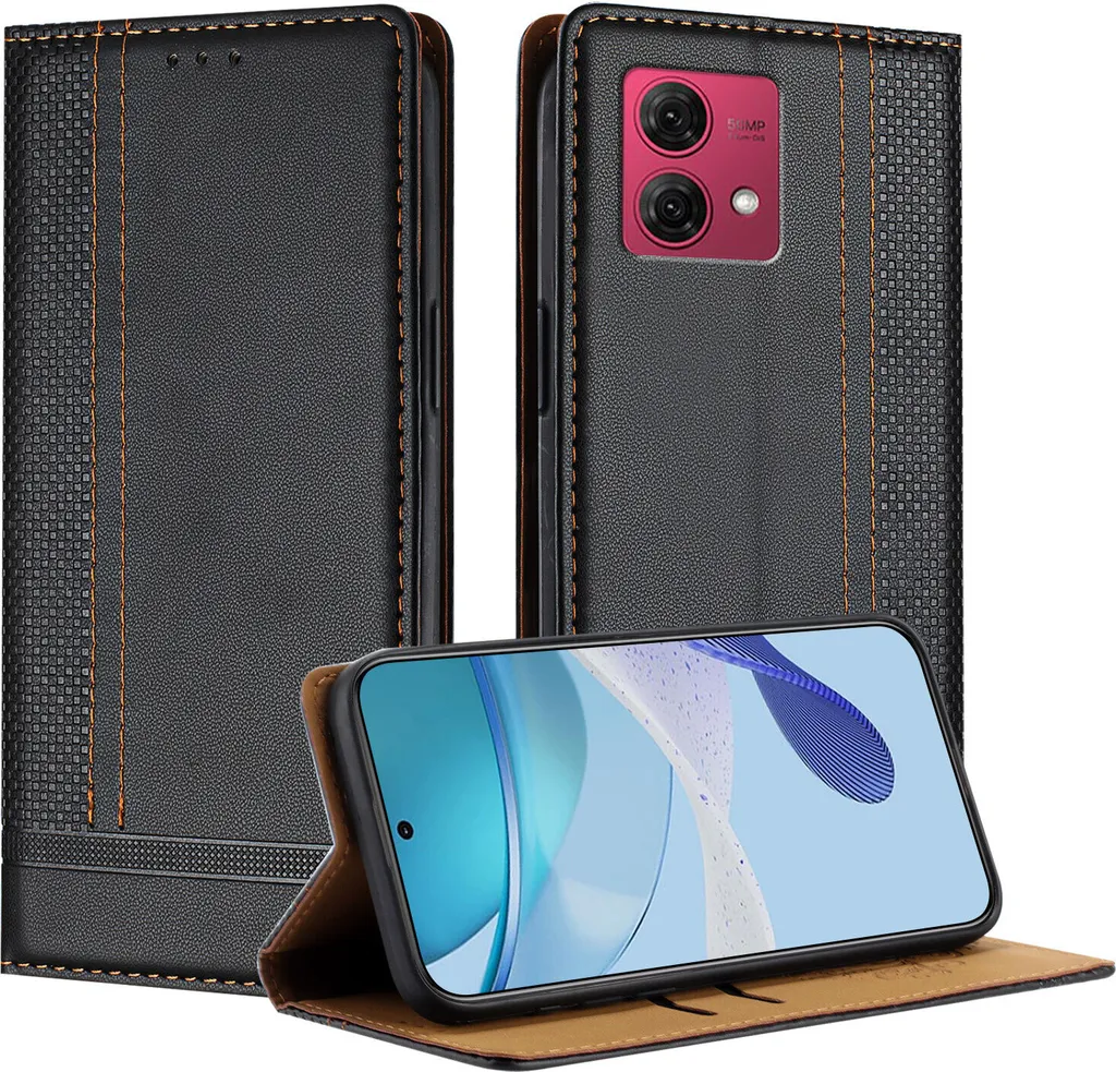 Cover a Libro Motorola Moto G84 Pelle Nera: Elegante e Professionale
