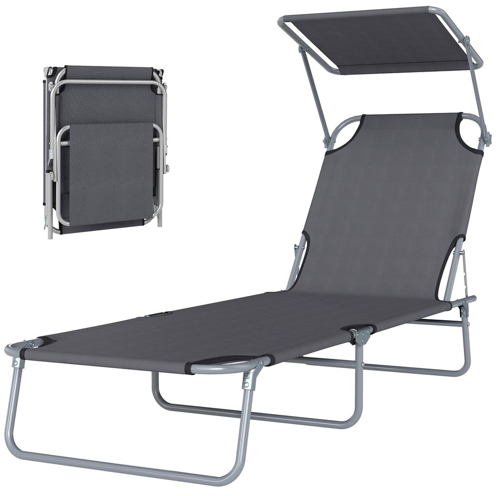 Outsunny Sonnenliege Gartenliege Relaxliege Dreibeinliege Produktbild 