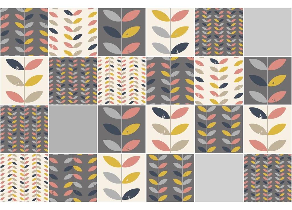 Selbstklebende Fliesenaufkleber für Küche und Bad – 24 skandinavische Zementfliesenaufkleber – 24 Aufkleber, 20 x 20 cm