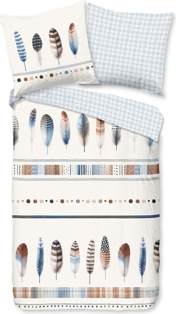 Duvet cover Good Morning 135x200 + 1* 80x80 cm - Feathers in boho theme
