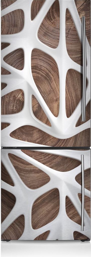 Dekoration Kühlschrank Aufkleber Magnete Küche Kühlschrankmagnete 70x190 cm - Abstraktes Holz