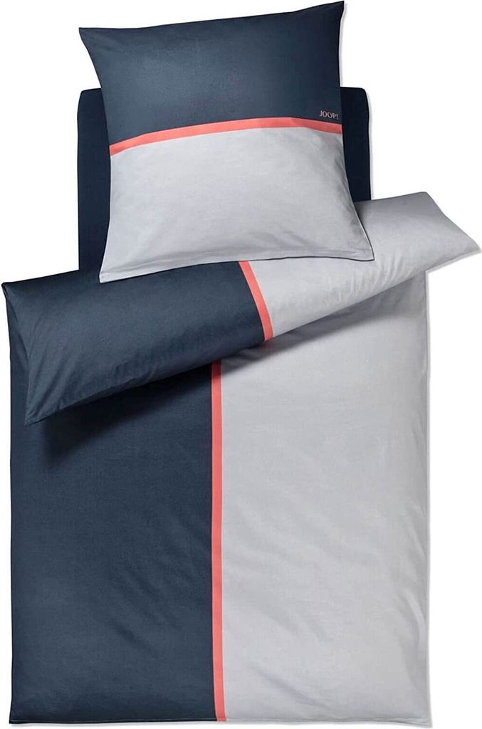 JOOP! Mako-Satin Bettwäsche-Garnitur Limit Farbe Ocean Größe 135x200+80x80 AL