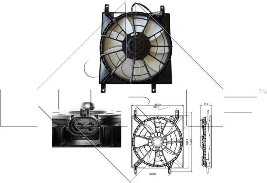 NRF 47257 - OE 71743783 Kühlerlüfter für Sedici