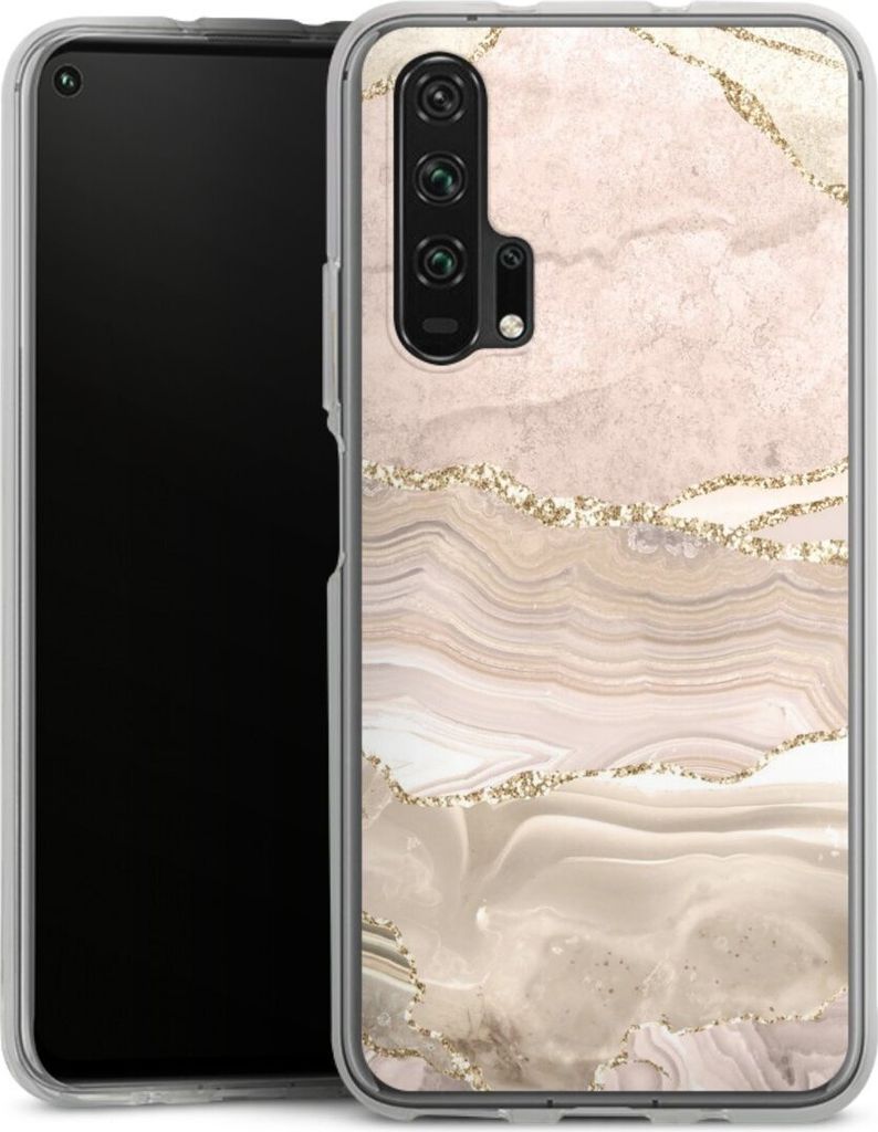 DeinDesign Handyhülle für Huawei Honor 20 Pro Silikon Hülle Case Smartphone Schutzhülle Glitzer Look Marmor Utart